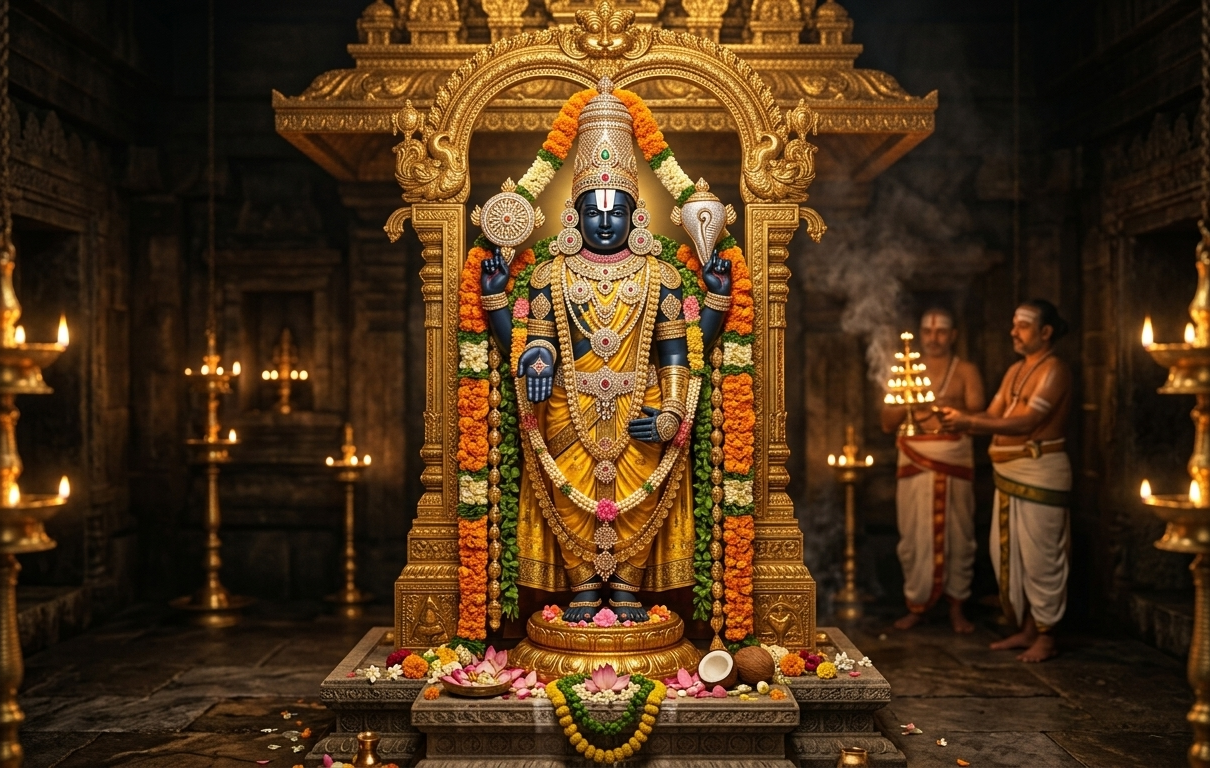 શ્રી વેંકટેશ્વર સ્તોત્રમ્ ભગવાન તિરુપતિ બાલાજી એટલે કે શ્રી વેંકટેશ્વર સ્વામીની સ્તુતિમાં રચાયેલ પવિત્ર સ્તોત્ર છે. આ સ્તોત્રનો ભક્તિપૂર્વક પાઠ કરવાથી ભગવાન વેંકટેશ્વરની કૃપા પ્રાપ્ત થાય છે અને ભક્તના દુઃખ અને વિઘ્નો દૂર થાય છે.